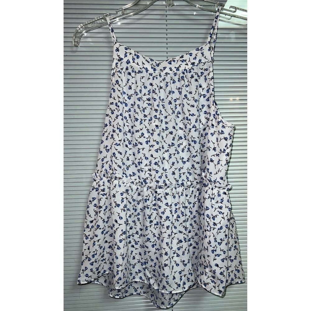 Sienna Sky Sleeveless Peplum Floral Top -- Small